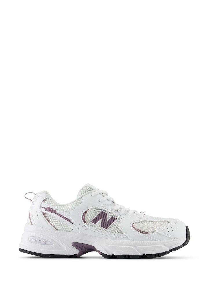 New Balance White/Purple Girls 530 Trainers - Image 1 of 5