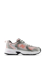 New Balance Pink/Grey Girls 530 Trainers - Image 1 of 8