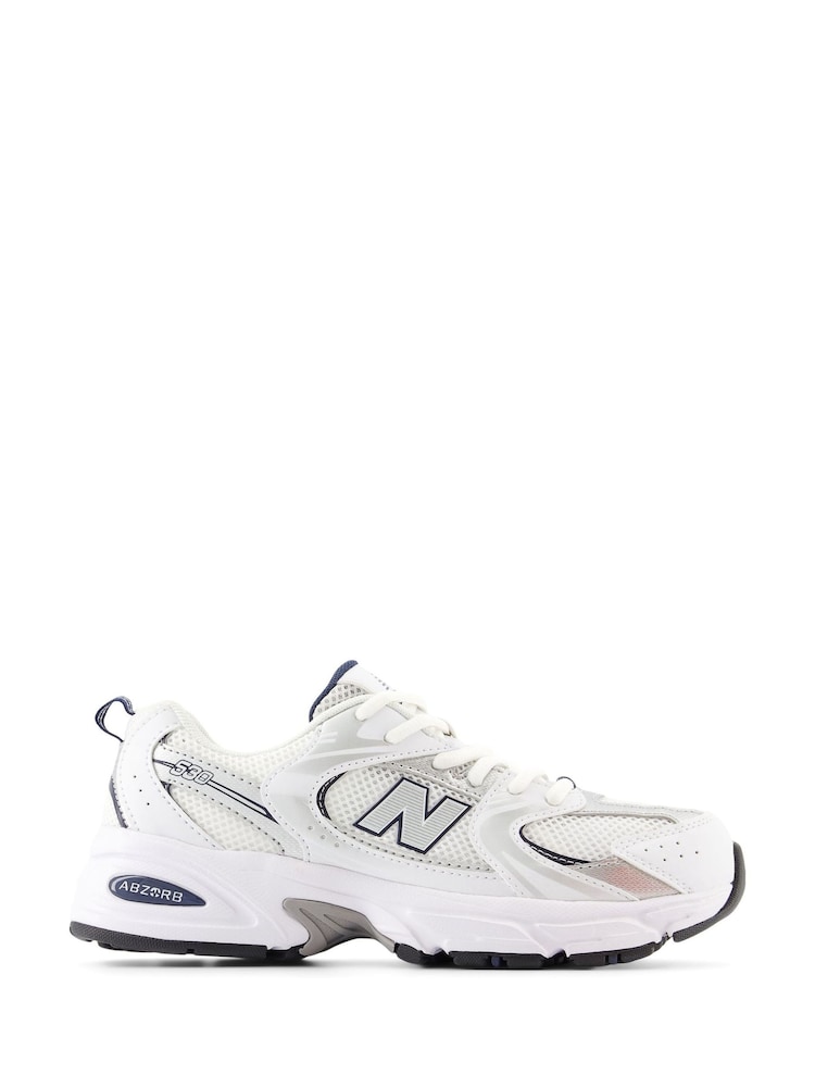 New Balance White/Blue Girls 530 Trainers - Image 1 of 5