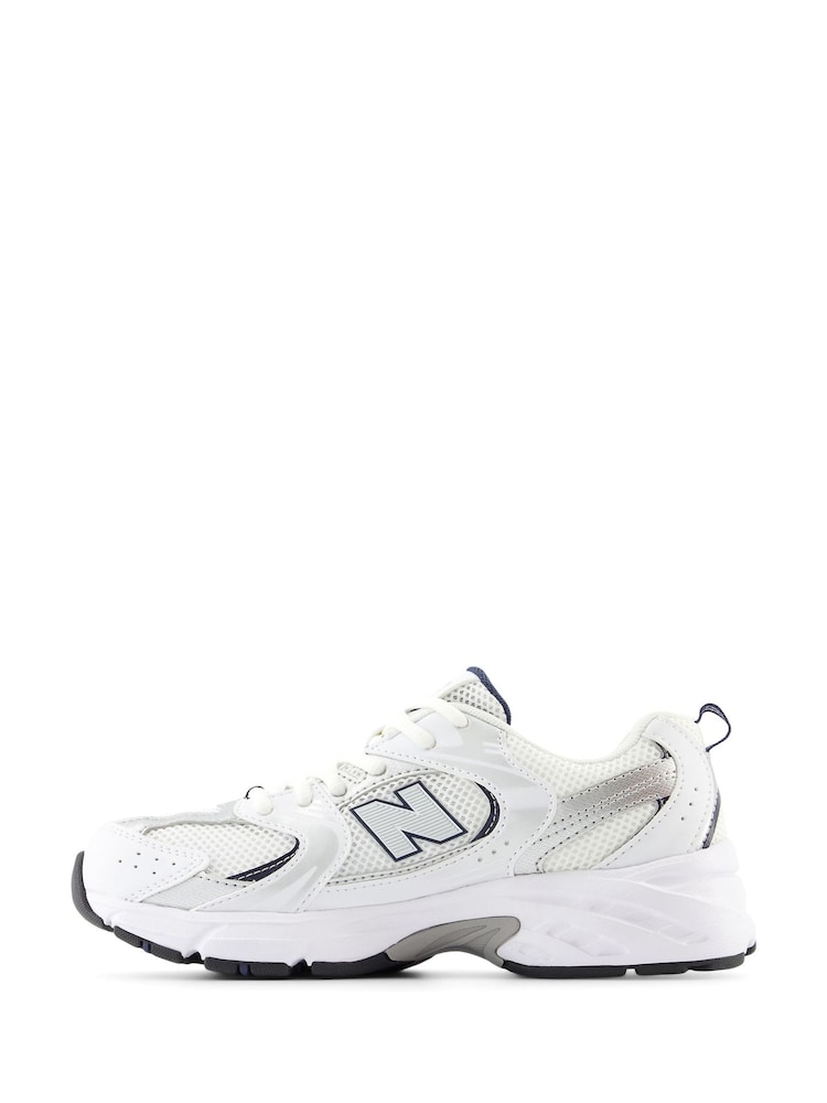 New Balance White/Blue Girls 530 Trainers - Image 2 of 5