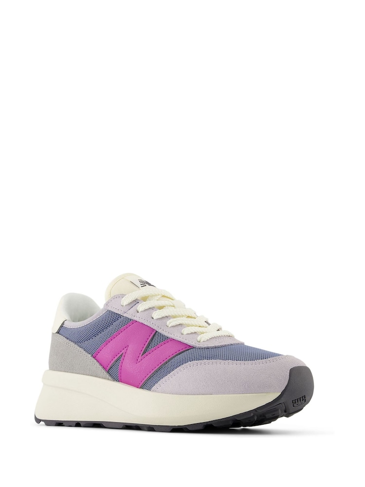 New Balance Blue/Pink Girls 370 Trainers - Image 3 of 8