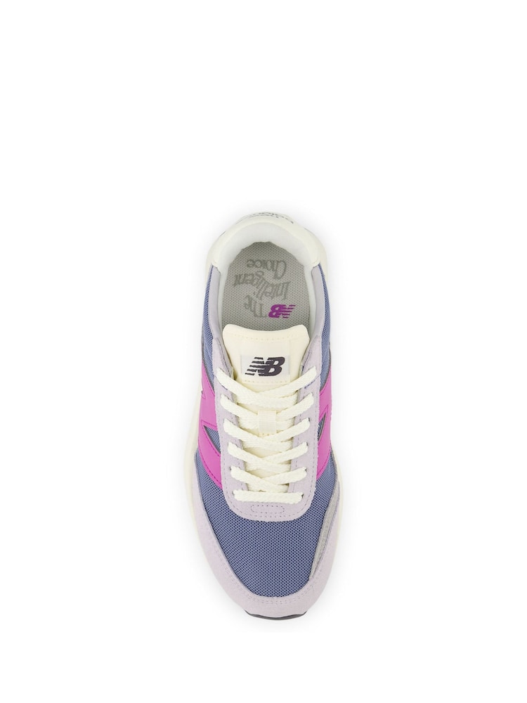 New Balance Blue/Pink Girls 370 Trainers - Image 6 of 8