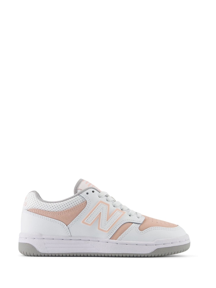 New Balance White/Pink Girls 480 Trainers - Image 1 of 6 New Balance White/Pink Girls 480 Trainers - Image 1 of 6