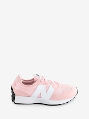 New Balance Pink/White Kids 327 Trainers - Image 1 of 5