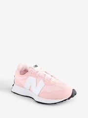 New Balance Pink/White Kids 327 Trainers - Image 2 of 5