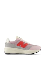 New Balance Red/Pink Girls 370 Trainers - Image 1 of 8