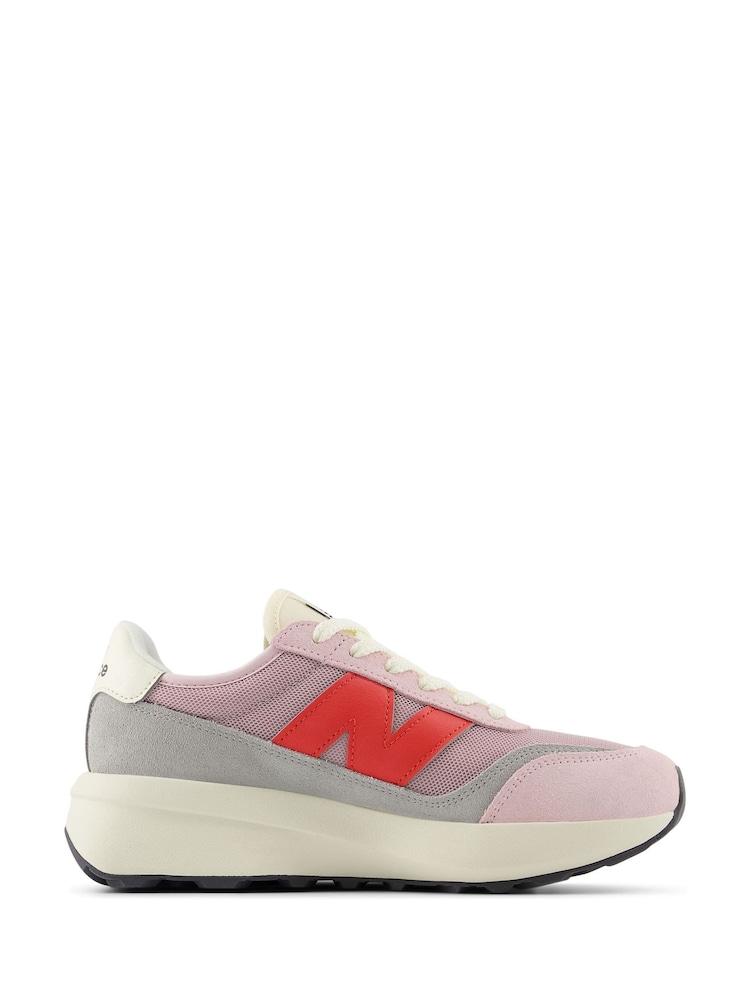 New Balance Red/Pink Girls 370 Trainers - Image 1 of 8