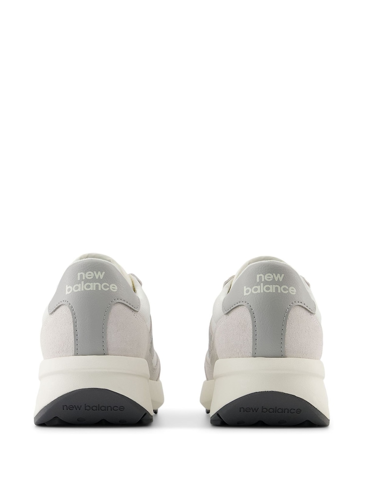 New Balance Grey/White Girls 370 Trainers - Image 7 of 10
