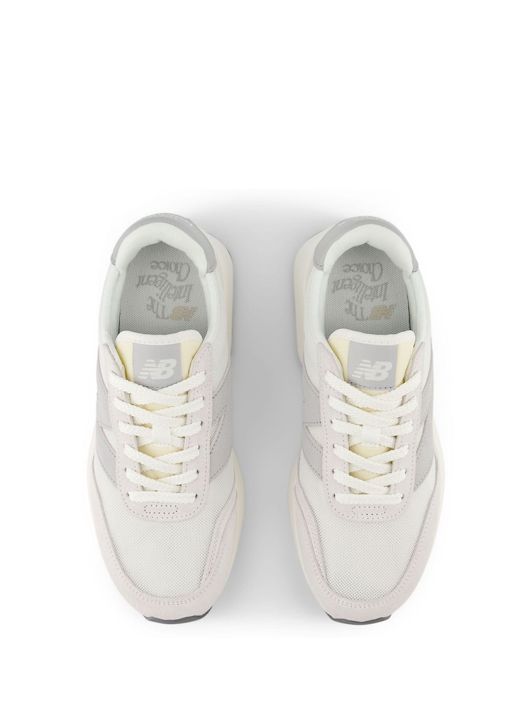 New Balance Grey/White Girls 370 Trainers - Image 8 of 10