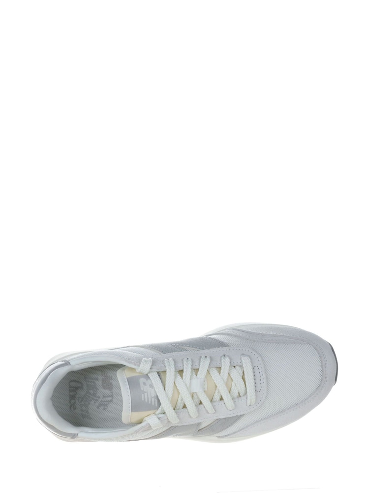 New Balance Grey/White Girls 370 Trainers - Image 9 of 10