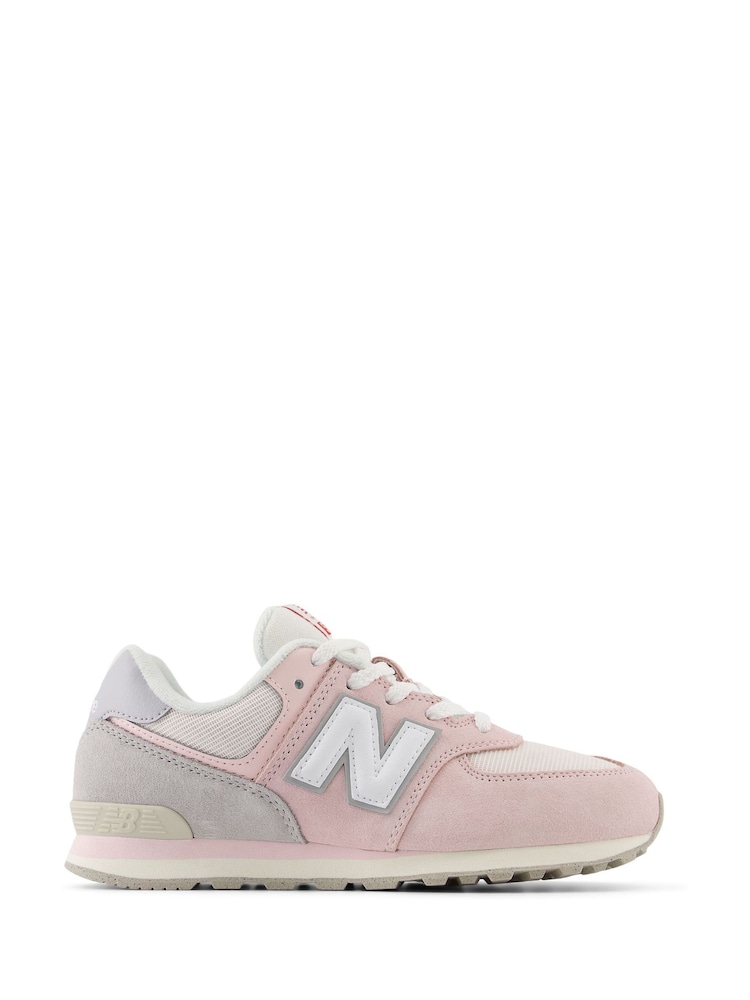 Roze/grijs - New Balance 574 meisjessneakers - Image 1 of 13