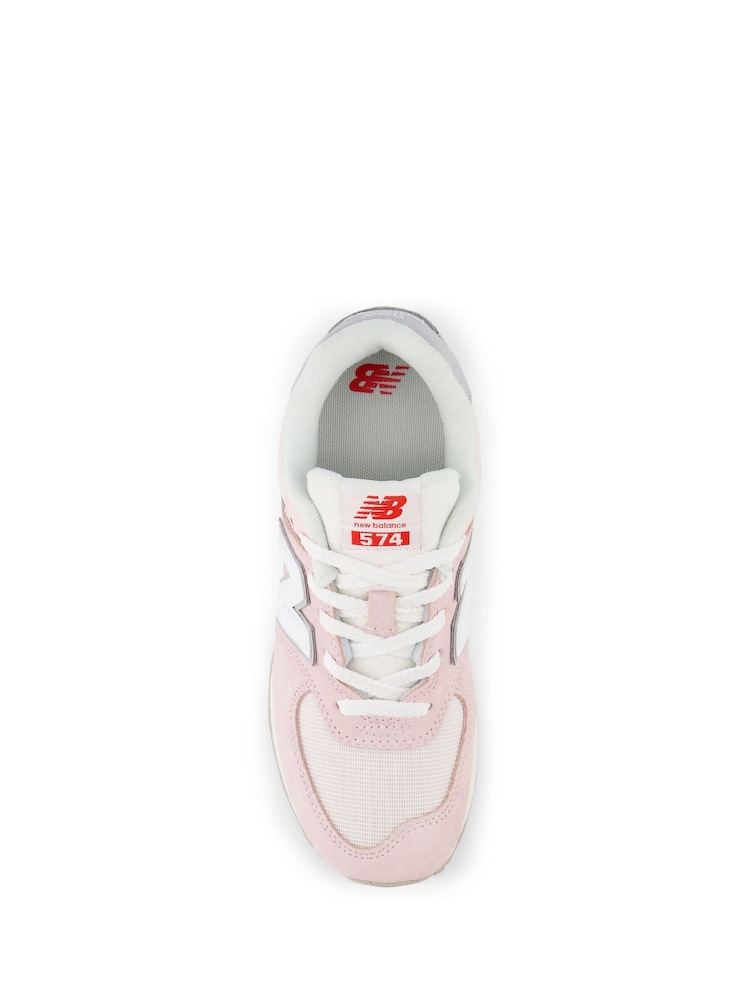Roze/grijs - New Balance 574 meisjessneakers - Image 10 of 13