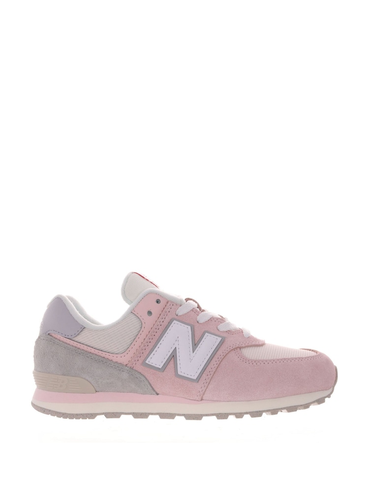 Roze/grijs - New Balance 574 meisjessneakers - Image 3 of 13