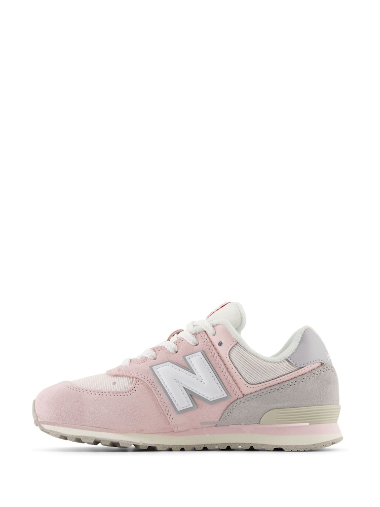 Roze/grijs - New Balance 574 meisjessneakers - Image 4 of 13