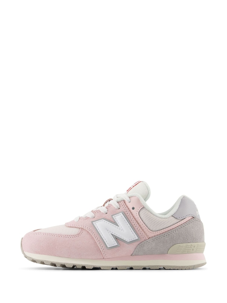 Roze/grijs - New Balance 574 meisjessneakers - Image 6 of 13