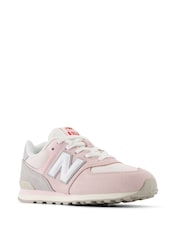 Roze/grijs - New Balance 574 meisjessneakers - Image 8 of 13
