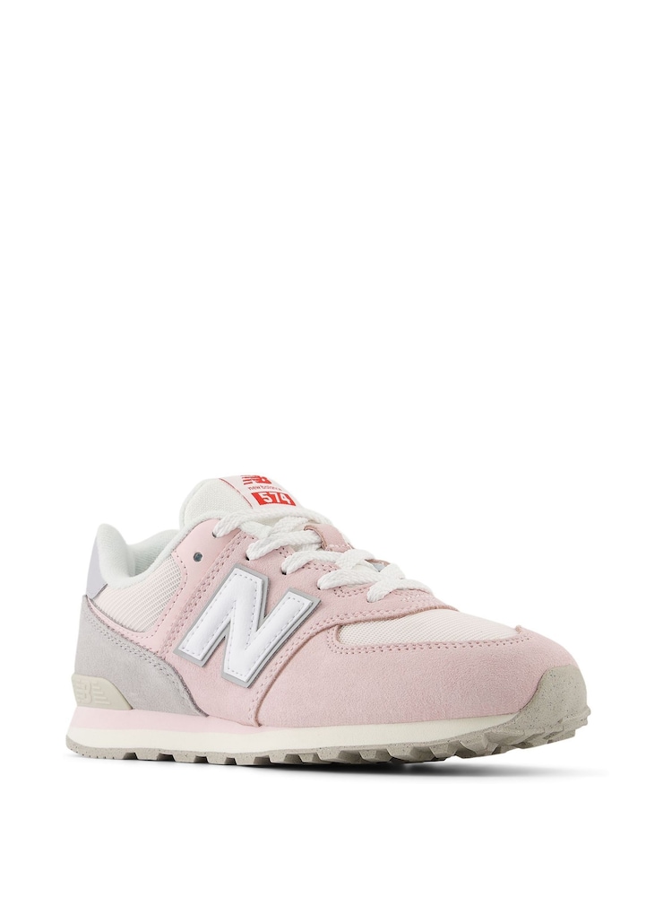 Roze/grijs - New Balance 574 meisjessneakers - Image 8 of 13