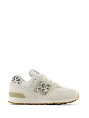 New Balance Cream Girls 574 Trainers - Image 1 of 6