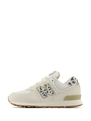 New Balance Cream Girls 574 Trainers - Image 2 of 6