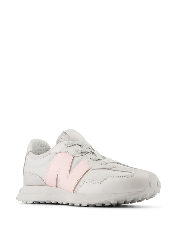 New Balance Neutral/Blush Girls 327 Trainers - Image 2 of 5