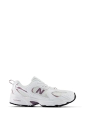 New Balance White/Purple Girls 530 Trainers - Image 1 of 6