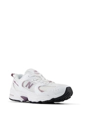 New Balance White/Purple Girls 530 Trainers - Image 3 of 6