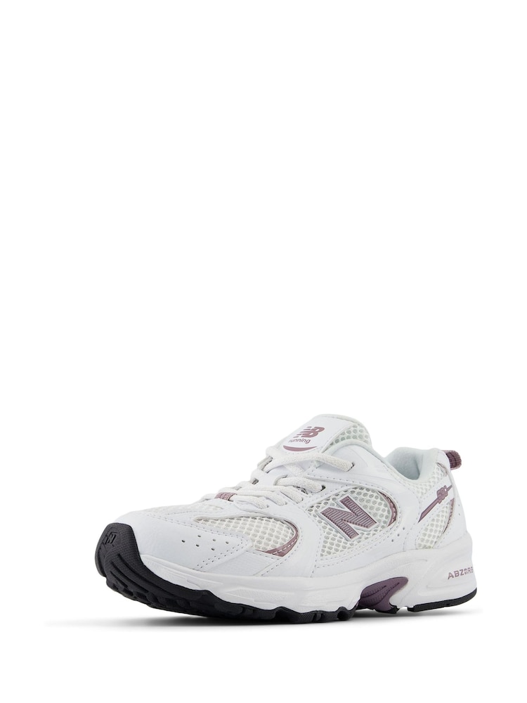 New Balance White/Purple Girls 530 Trainers - Image 4 of 6