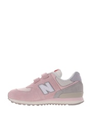 Roze/grijs - New Balance 574 haakjes en lusjes voor meisjes - Image 2 of 7