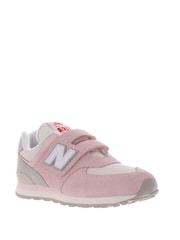 Roze/grijs - New Balance 574 haakjes en lusjes voor meisjes - Image 3 of 7