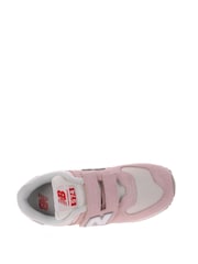 Roze/grijs - New Balance 574 haakjes en lusjes voor meisjes - Image 6 of 7