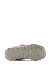 Roze/grijs - New Balance 574 haakjes en lusjes voor meisjes - Image 7 of 7