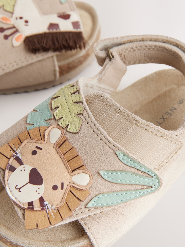 Neutral Safari Standard Fit (F) Touch Fastening Corkbed Sandals - Image 5 of 5