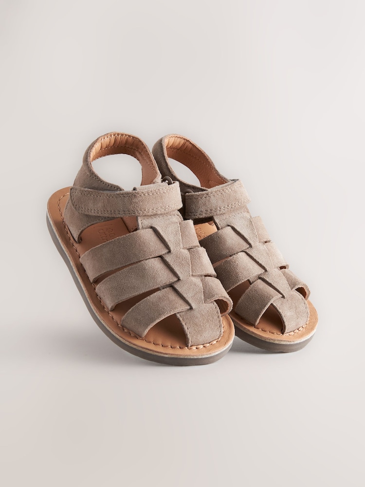 Neutral Leather Fisherman Sandals - Image 2 of 5