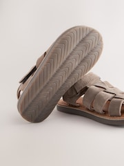 Neutral Leather Fisherman Sandals - Image 4 of 5