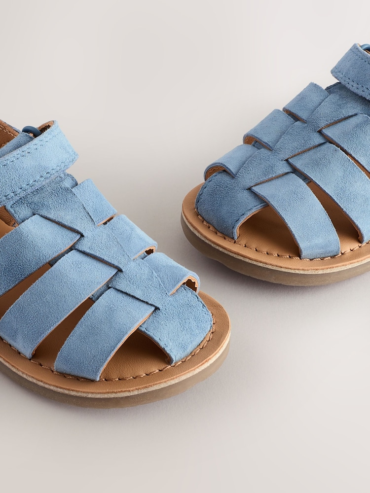 Blau - Fischersandalen aus Leder - Bild 6 von 6 Blau - Fischersandalen aus Leder - Bild 6 von 6