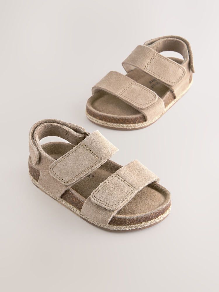 Neutral Standard Fit (F) Corkbed Two Strap Sandals - Image 1 of 6