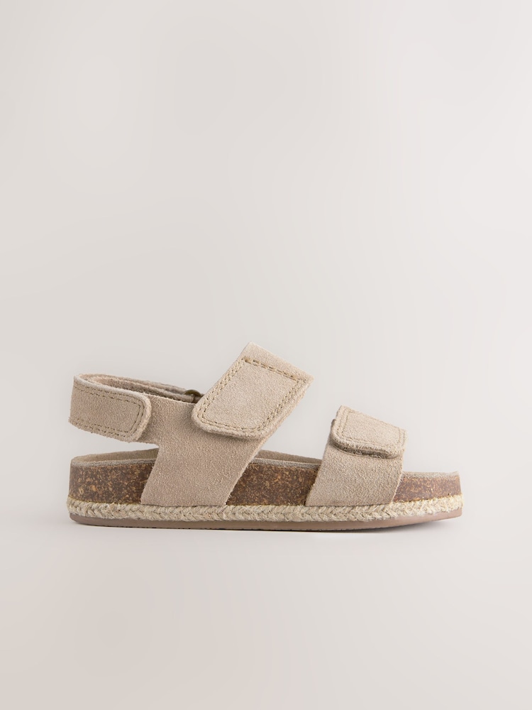 Neutral Standard Fit (F) Corkbed Two Strap Sandals - Image 2 of 6