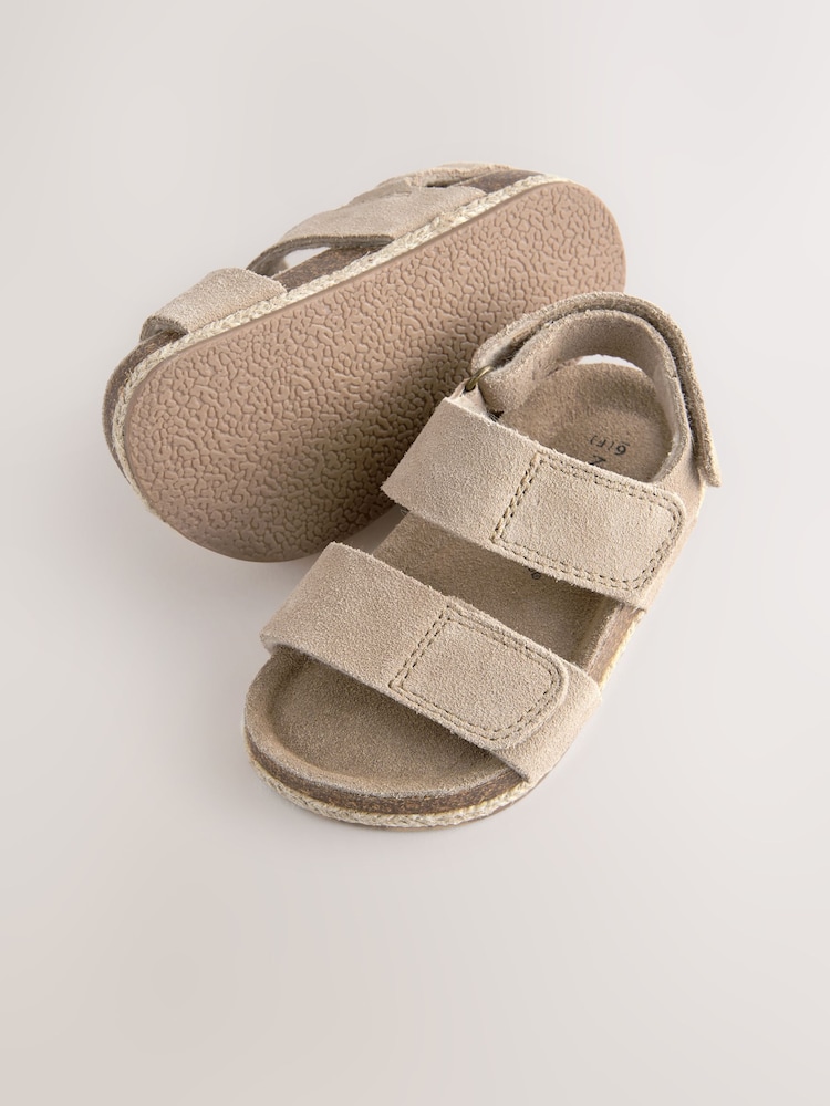 Neutral Standard Fit (F) Corkbed Two Strap Sandals - Image 4 of 6