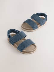 Navy Standard Fit (F) Corkbed Two Strap Sandals - Image 1 of 6