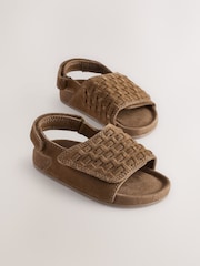 Tan Brown Standard Fit (F) Touch Fastening Corkbed Sandals - Image 1 of 5