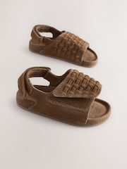 Tan Brown Standard Fit (F) Touch Fastening Corkbed Sandals - Image 3 of 5