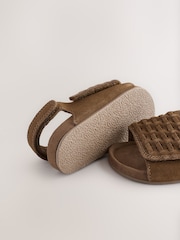 Tan Brown Standard Fit (F) Touch Fastening Corkbed Sandals - Image 4 of 5