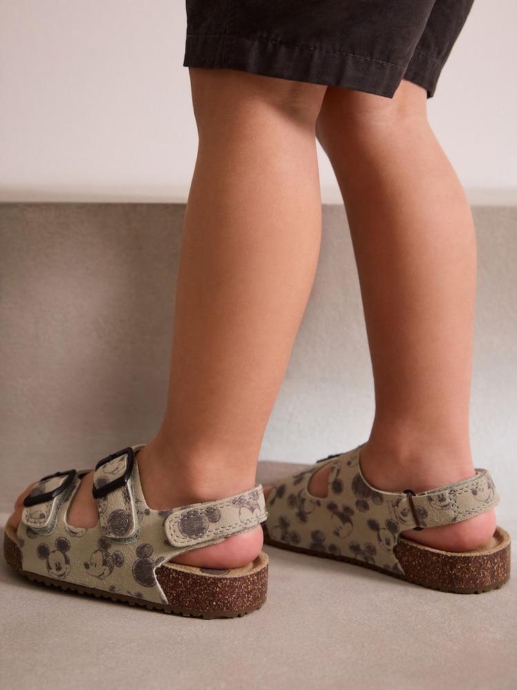 Neutral Mickey Mouse Double Buckle Cushioned Footbed Sandals - Image 2 of 9 Neutral Mickey Mouse Double Buckle Cushioned Footbed Sandals - Image 2 of 9