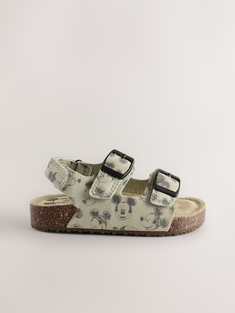 Neutral Mickey Mouse Double Buckle Cushioned Footbed Sandals - Image 4 of 9