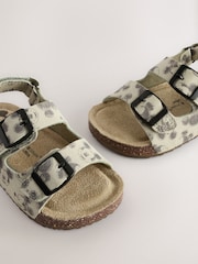 Neutral Mickey Mouse Double Buckle Cushioned Footbed Sandals - Image 7 of 9