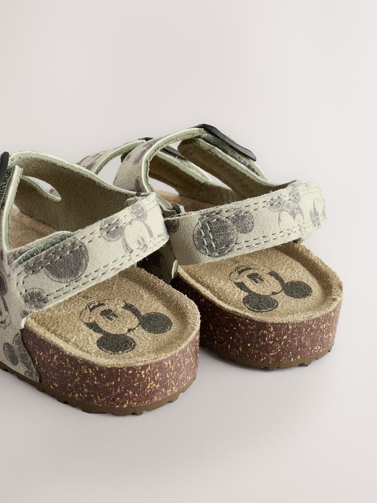 Neutral Mickey Mouse Double Buckle Cushioned Footbed Sandals - Image 8 of 9