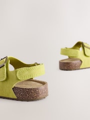 Yellow Standard Fit (F) Double Buckle Cushioned Footbed Sandals - Image 5 of 8