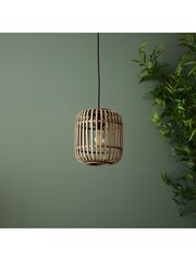 Gallery Home Natural Bamboo Imperial 1 Light Pendant Ceiling Light - Image 1 of 4