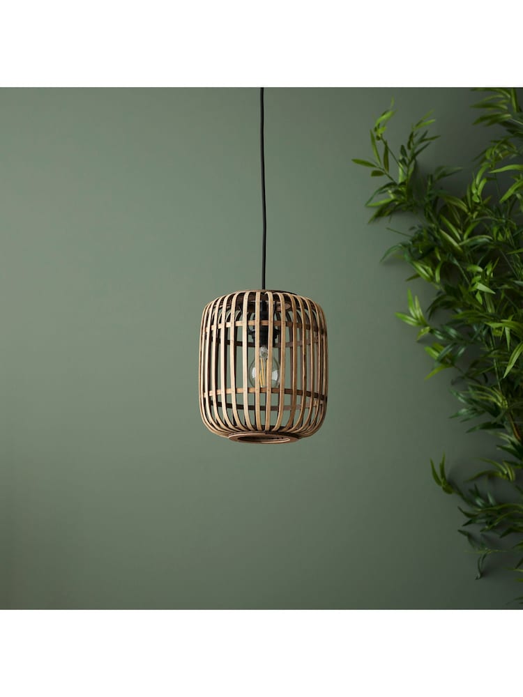 Gallery Home Natural Bamboo Imperial 1 Light Pendant Ceiling Light - Image 1 of 4