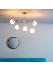 Gallery Home Gold Springfield 5 Ceiling Light - Image 1 of 7